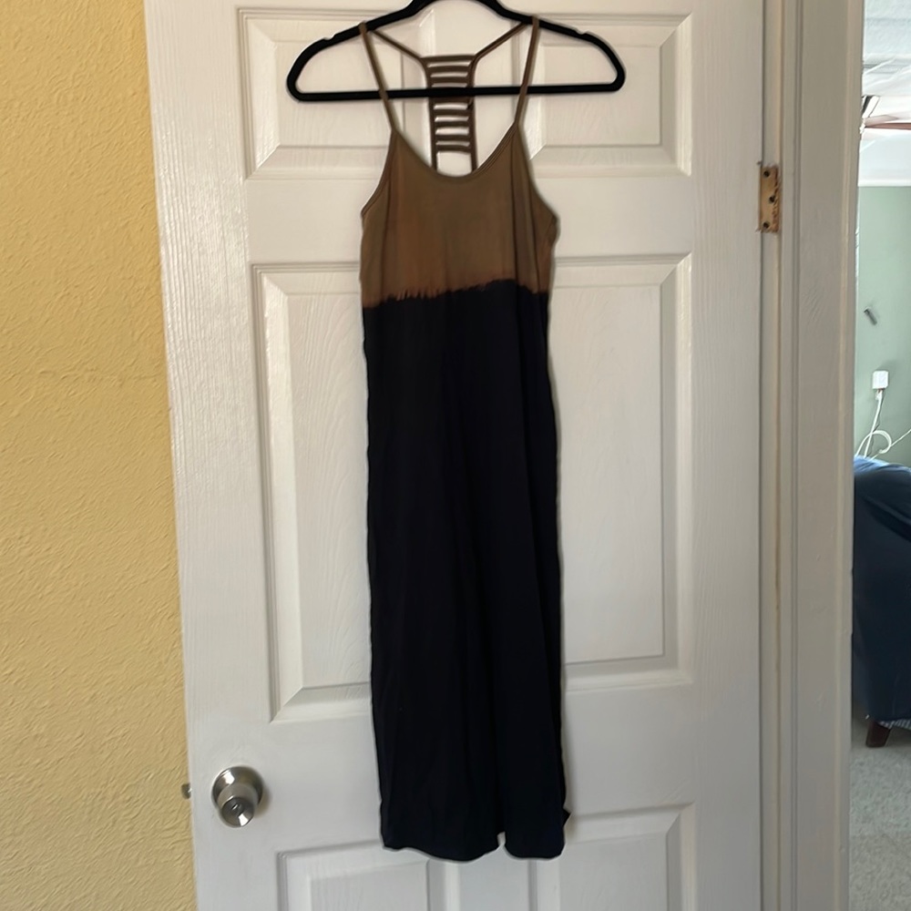 Tie dye halter midi dress